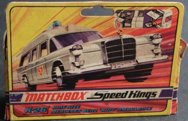 Matchbox King Size Mercedes-Benz Binz Krankenwagen 1965 Metallmodell in Originalbox (3491)